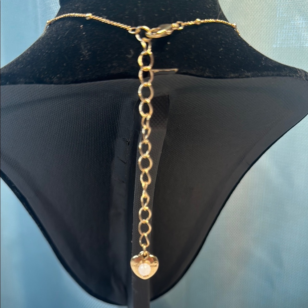 Elegant LV Gold and Pink Trunk Pendant on Betsy Johnson Adjustable Necklace - Picture 4 of 5